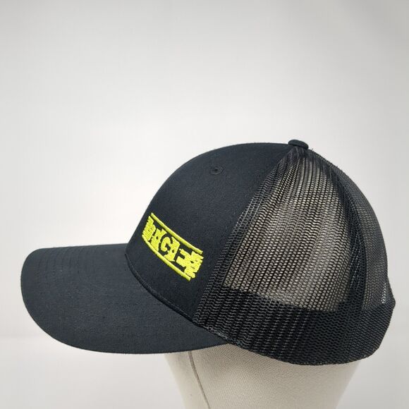 TGE Snapbnack Trucker Hat Black M/L Adjustable Embroidered Mesh Back Richardson - Picture 3 of 9